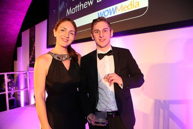 Matt with the award