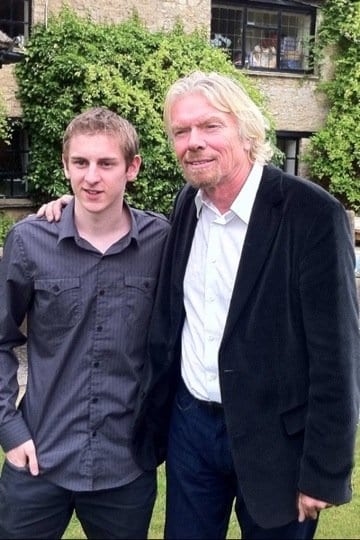 Founder Matt Lovett with Richard Branson