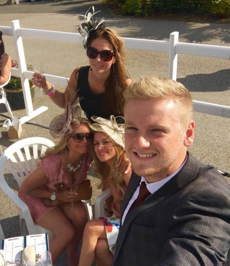 Wes Kitchen taking a selfie at the races